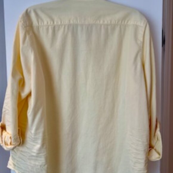 FRANK & EILEEN, Relaxed Button-Up Shirt, Famous Denim, Yellow, Size L - Picture 4 of 4